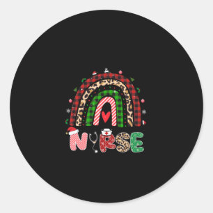 Nurse Gift Nurse Rainbow Classic Round Sticker