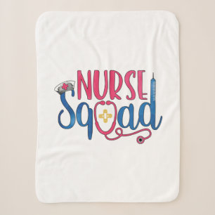 Nurse Gift Nurse Squad Sherpa Blanket
