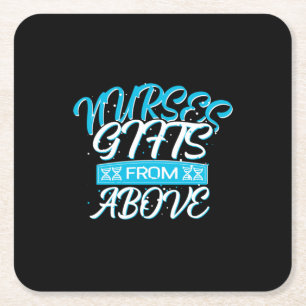 Nurse Gift Nurses Gifts From Above Square Paper Coaster