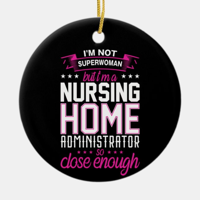 Nurse Gift Nursing Home Administrator Ceramic Tree Decoration (Front)
