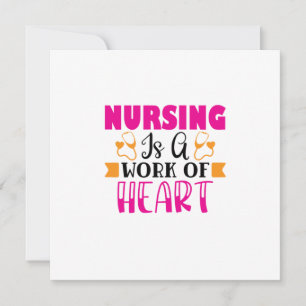 Nurse Gift Nursing Is A Work Of Heart Holiday Card