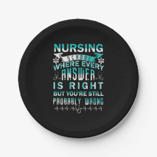Nurse Gift Nursing School Where Every Paper Plate