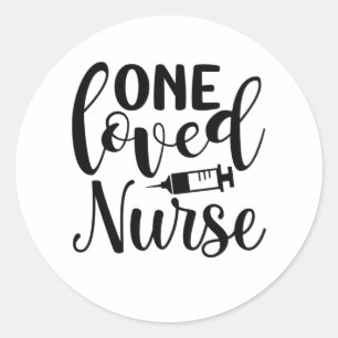 Nurse Gift One Loved Nurse Classic Round Sticker