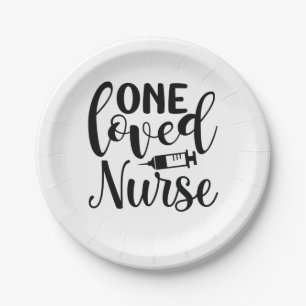 Nurse Gift One Loved Nurse Paper Plate