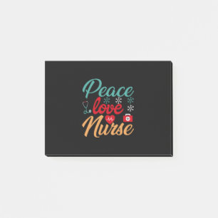 Nurse Gift Peace Love Nurse Post-it Notes