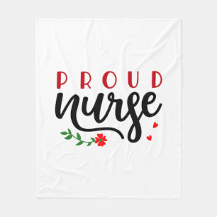 Nurse Gift Proud Nurse Fleece Blanket