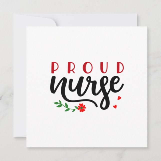 Nurse Gift Proud Nurse Invitation (Front)