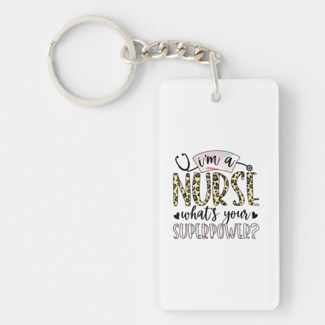 Nurse Gift | Proud Super Nurse Key Ring (Front)
