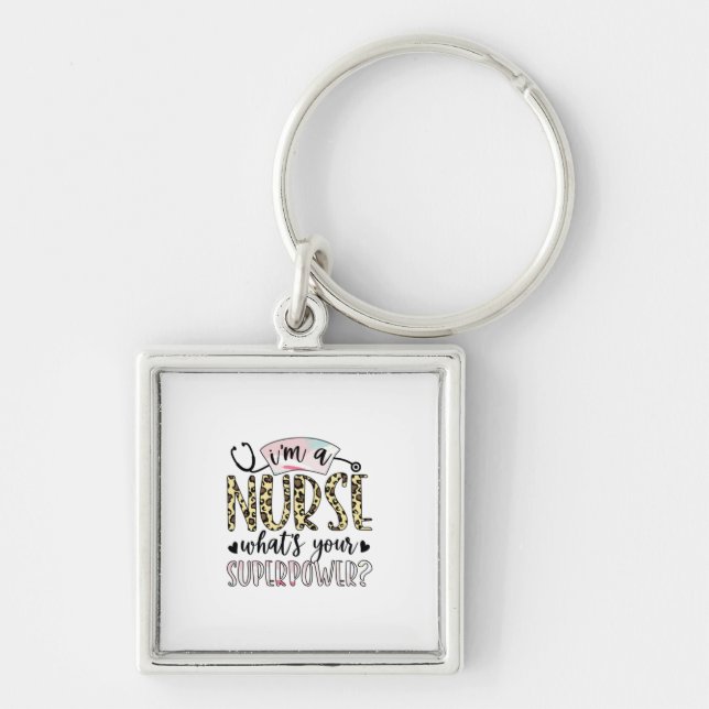 Nurse Gift | Proud Super Nurse Key Ring (Front)
