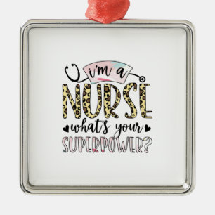 Nurse Gift Proud Super Nurse Metal Tree Decoration
