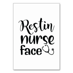 Nurse Gift Restin Nurse Face Table Number