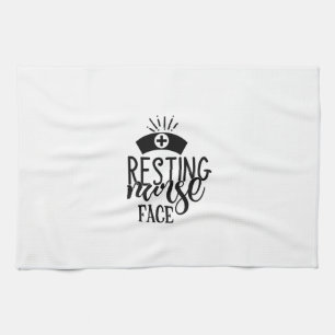 Nurse Gift Resting Nurse Face Tea Towel