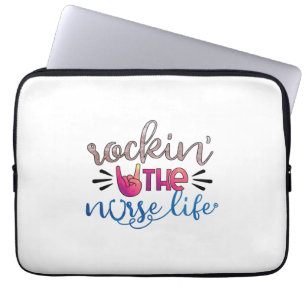 Nurse Gift Rockin' The Norse Life Laptop Sleeve