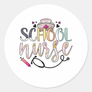 Nurse Gift School Nurse Classic Round Sticker