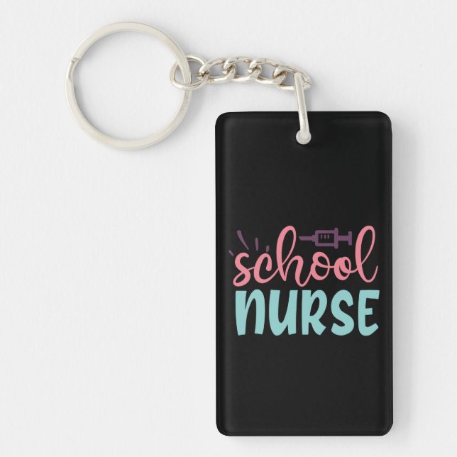 Nurse Gift School Nurse Key Ring (Front)