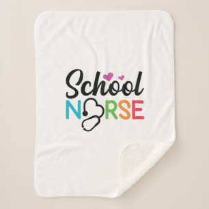 Nurse Gift School Nurse Sherpa Blanket