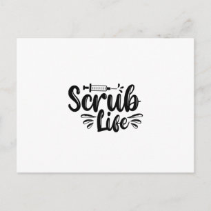 Nurse Gift Scrub Life Postcard