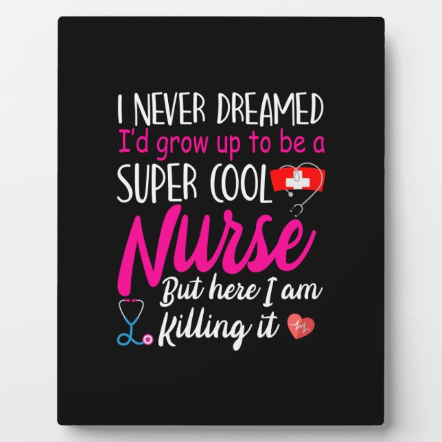 Nurse Gift | Super Cool Nurse Plaque (Front)