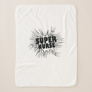 Nurse Gift Super Nurse Sherpa Blanket