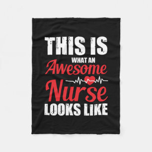 Nurse Gift This Is What An Awesome Nurse Fleece Blanket
