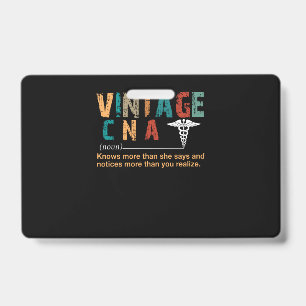 Nurse Gift   Vintage CNA Meaningful Gift ID Badge