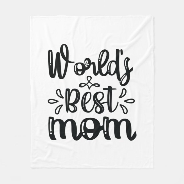 Nurse Gift World's Best Mum Fleece Blanket (Front)