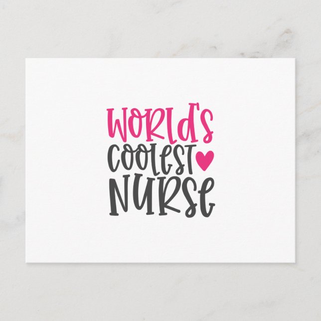 Nurse Gift World's Coolest Nurse Postcard (Front)