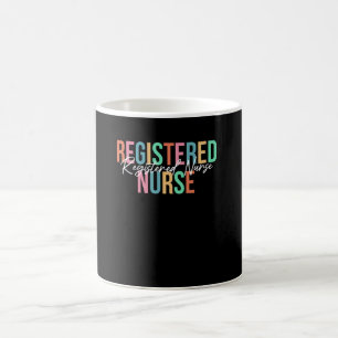 Nurse Gifts, Colourful Groovy Registered Nurse Coffee Mug