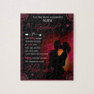 Nurse Girlfriend Gift   From Boyfriend Valentine Jigsaw Puzzle