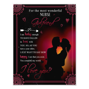 Nurse Girlfriend Gift From Boyfriend Valentine Photo Print