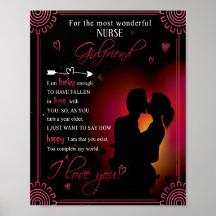 Nurse Girlfriend Gift From Boyfriend Valentine Poster