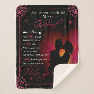 Nurse Girlfriend Gift   From Boyfriend Valentine Sherpa Blanket
