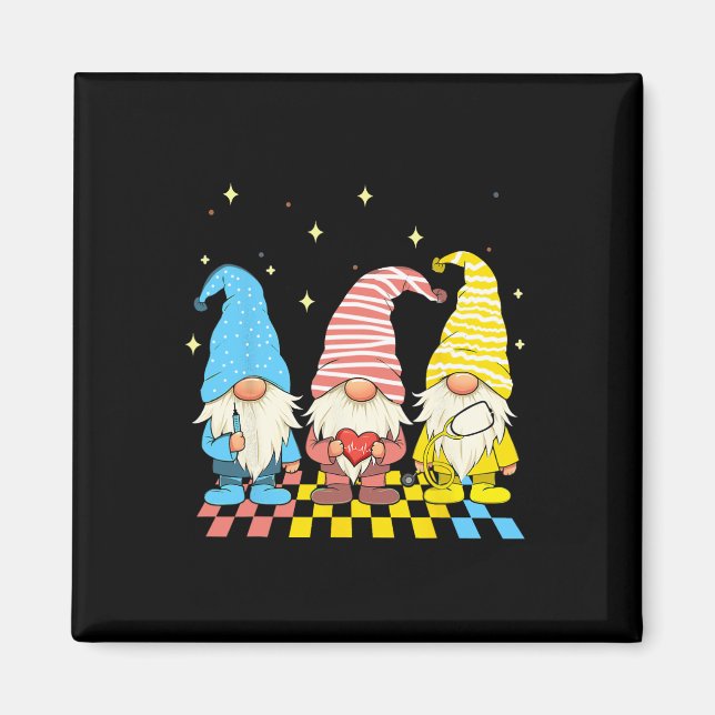 Nurse Gnomes Stethoscope Eggs Funny Easter Rn Icu  Magnet (Front)
