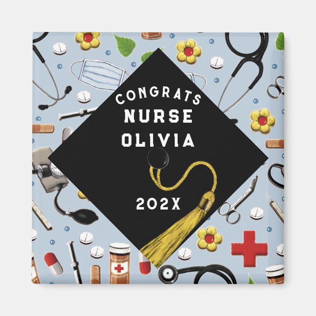 Nurse Grad Congrats Gift Magnet (Front)
