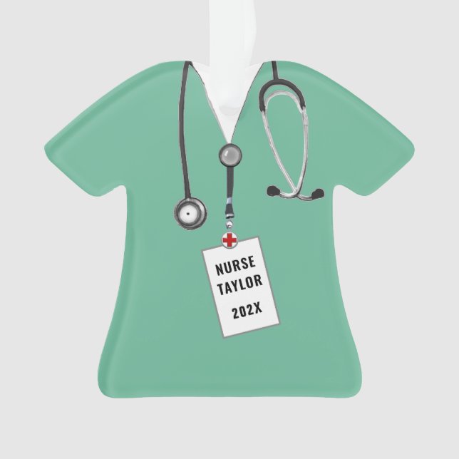 Nurse Grad Keepsake Gift Ornament (Front)