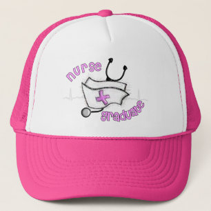 Nurse Graduate Gifts (Cap and Stethoscope Design) Trucker Hat