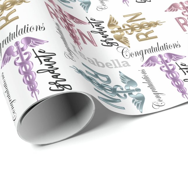 Nurse Graduate Wrapping Paper (Roll Corner)