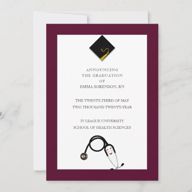 Nurse Graduation Announcement (Front)