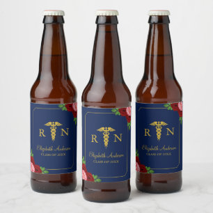 Nurse Graduation Beer Bottle Label