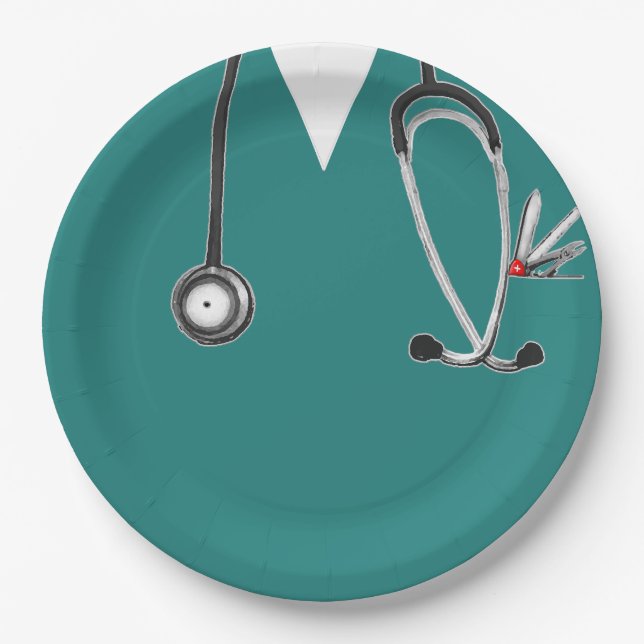 Nurse Graduation Celebration Paper Plate (Front)