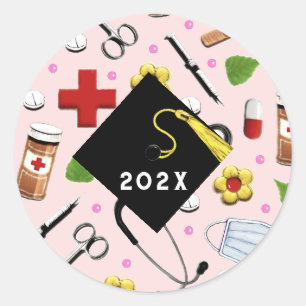 Nurse Graduation Classic Round Sticker