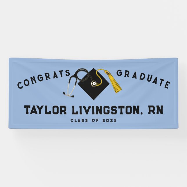 Nurse Graduation Congrats Banner (Horizontal)