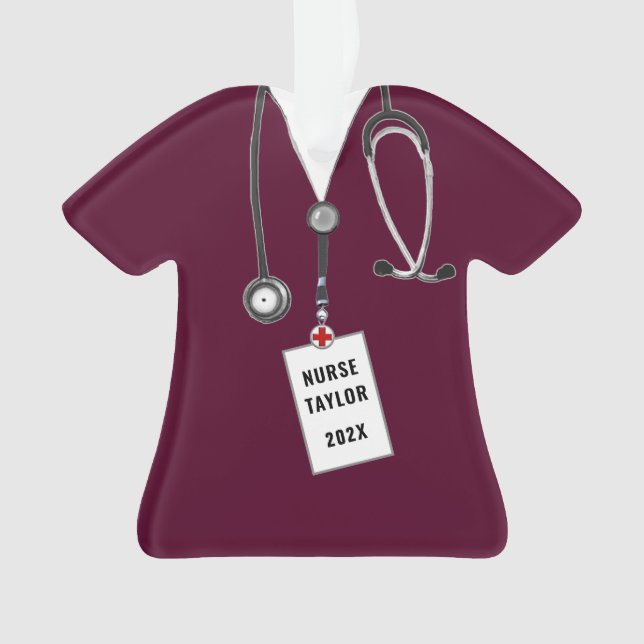 Nurse Graduation Gift Ornament (Front)