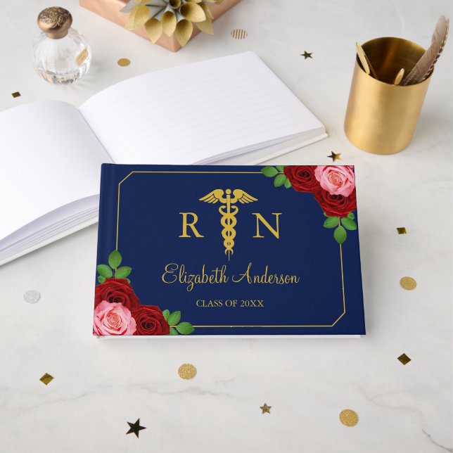 Nurse Graduation Guest Book (Front Open)