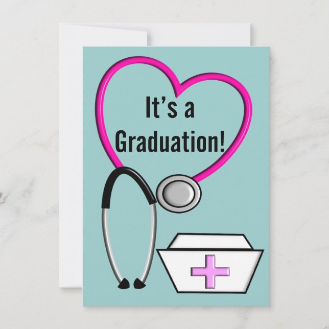 Nurse Graduation Invitations 2013 Stethoscope (Front)