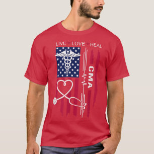 Nurse Graduation, Nurse Week, CMA Nurse US Flag, C T-Shirt