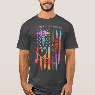 Nurse Graduation, Nurse Week, Nurse US Flag, Nurse T-Shirt