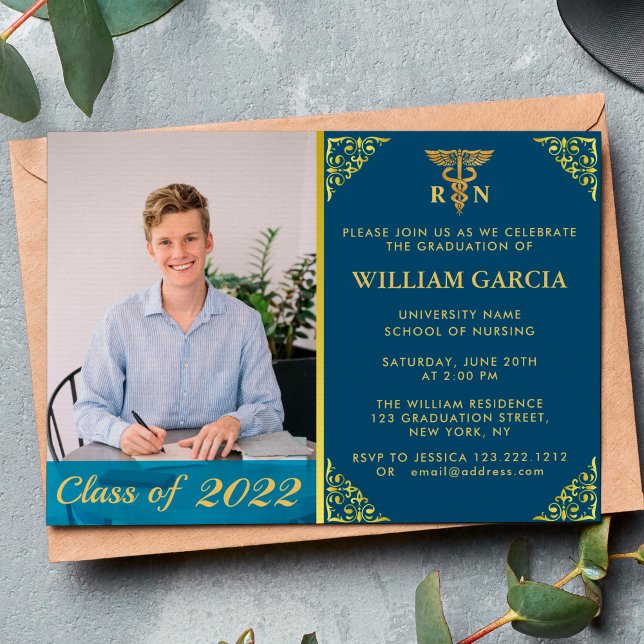 Nurse Graduation Nursing Pinning Party With Photo Invitation (Creator Uploaded)