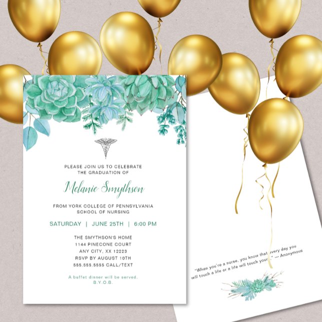 Nurse graduation or RN pinning ceremony Invitation (Creator Uploaded)