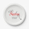Nurse Graduation Paper Party Plates, modern red